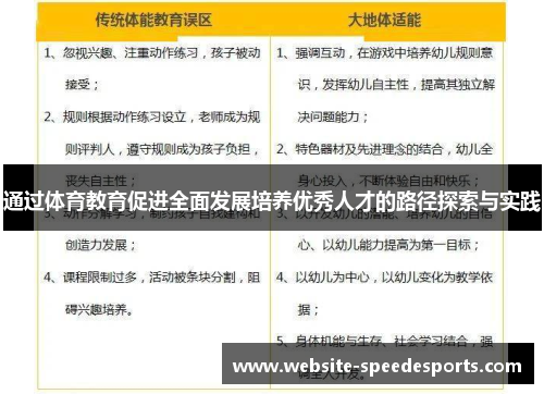 通过体育教育促进全面发展培养优秀人才的路径探索与实践